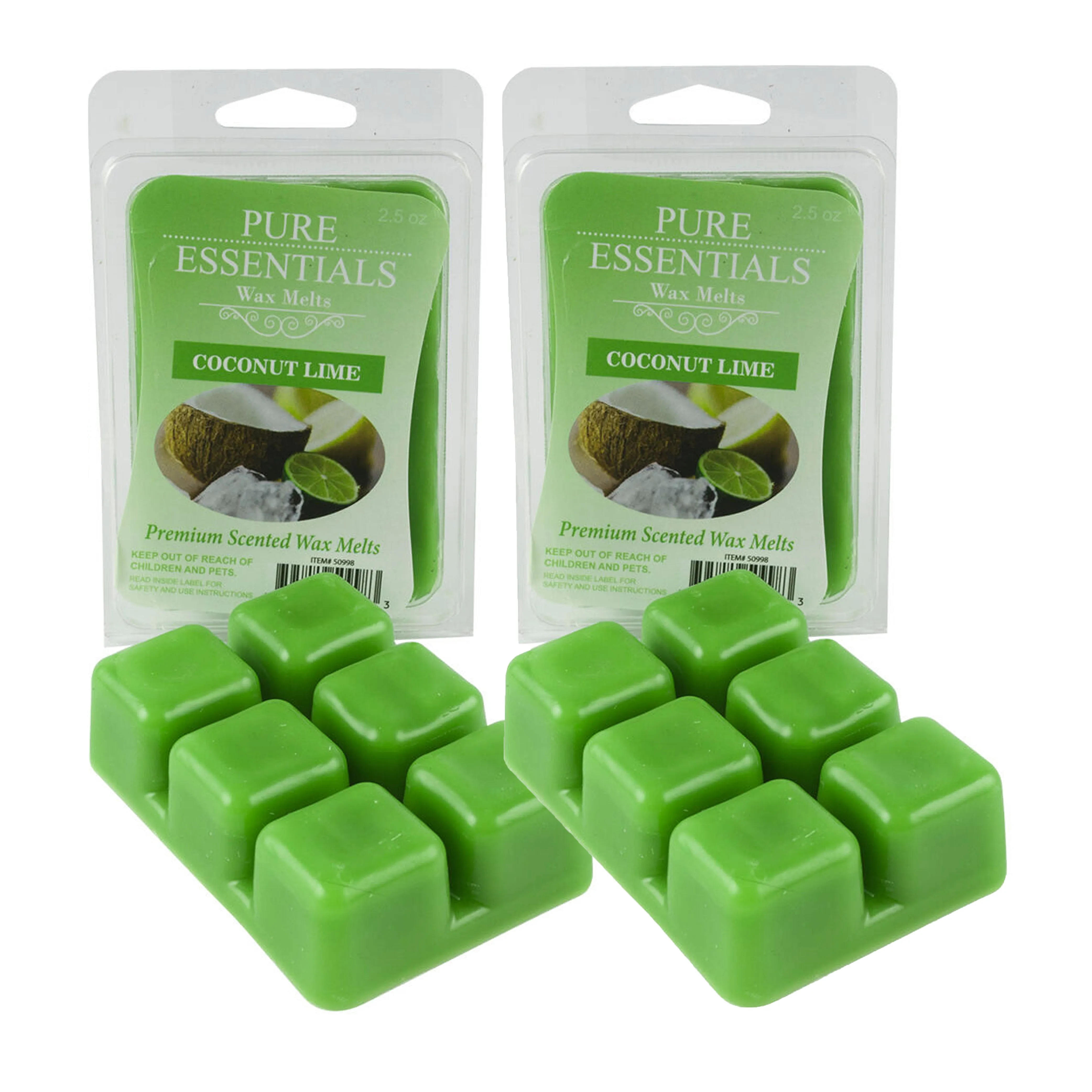 2 Pk Coconut Lime Cube Wax Melts Candle Warmers Fragrance 2.5oz Aroma Therapy