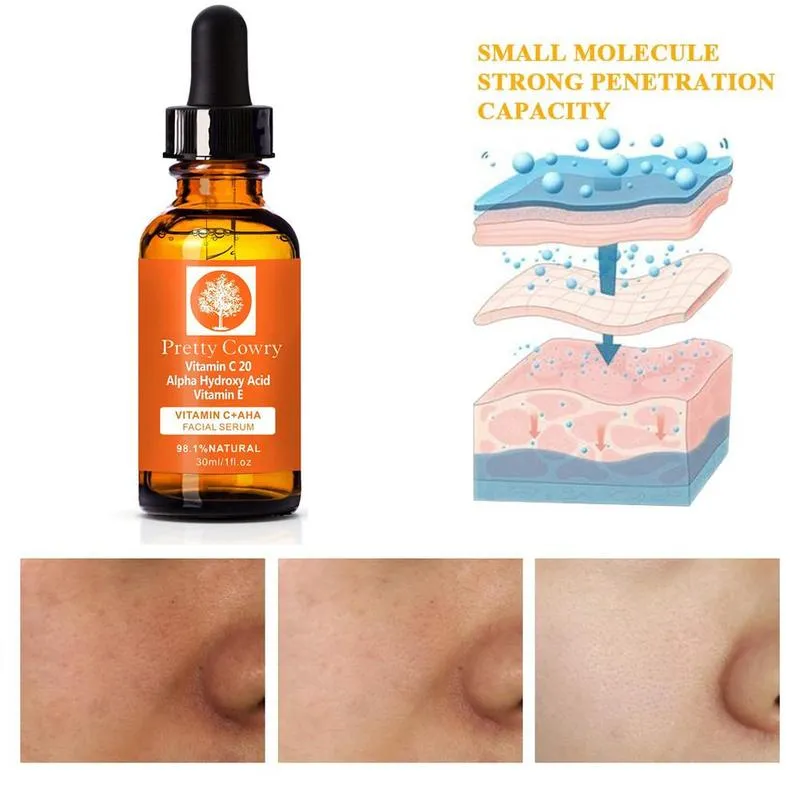 30ml Pretty Cowry Natural Face Serum Hyaluronic Acid Anti Vitamin C Skin Care Face Serum