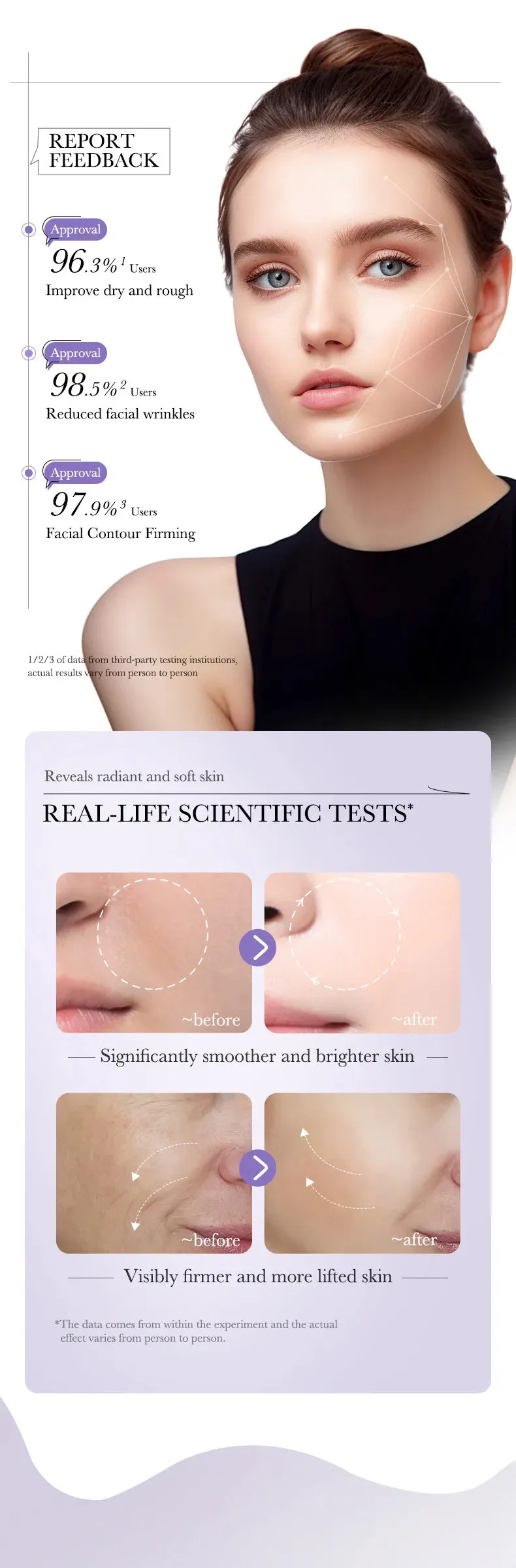 3pcs BIOAQUA Vitamin C Retinol Hyaluronic Acid Serum Face Moisturizing Firming Brightening Facial Essence Skin Care Products
