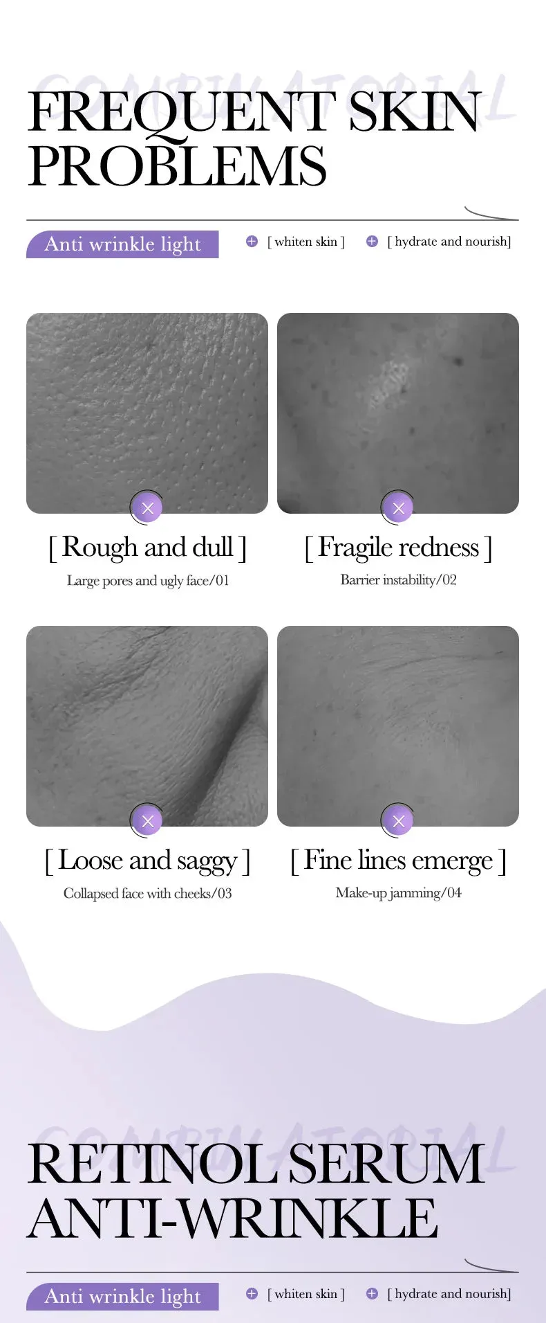 3pcs BIOAQUA Vitamin C Retinol Hyaluronic Acid Serum Face Moisturizing Firming Brightening Facial Essence Skin Care Products