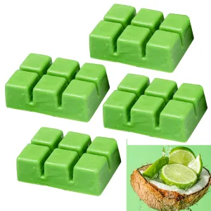 4 Pk Coconut Lime Scented Tarts Cubes Wax Melts Candle Warmers Fragrance 2.5oz
