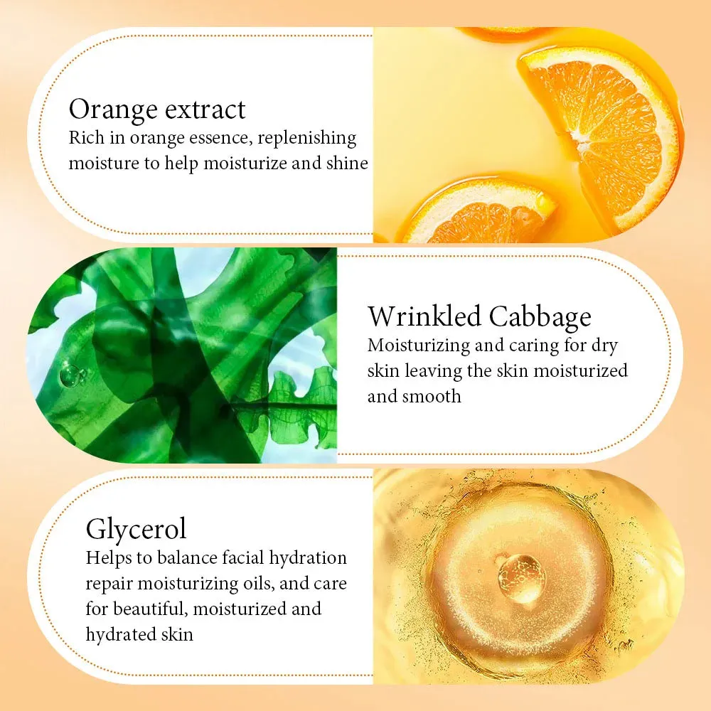 60pcs Vitamin c Moisturizing Refreshing Brightening Nourishing Face Essence/serum