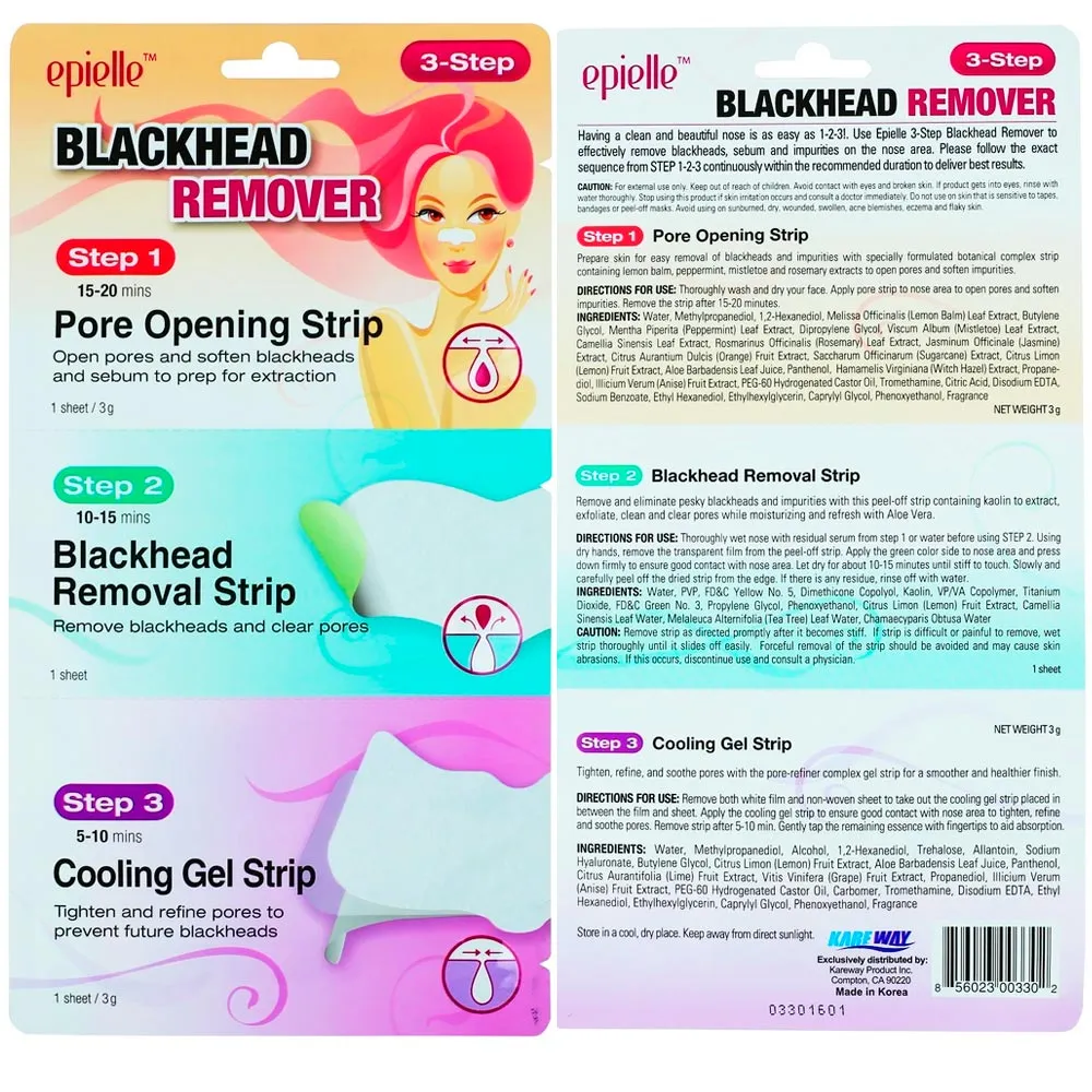 6Pk Blackhead Black Head Remover Pore Deep Cleansing Strip Mask Face Nose Acne