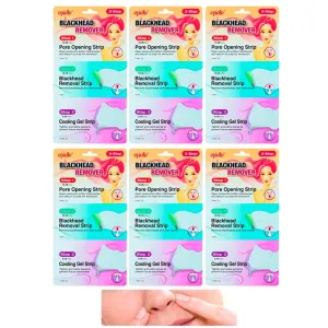 6Pk Blackhead Black Head Remover Pore Deep Cleansing Strip Mask Face Nose Acne