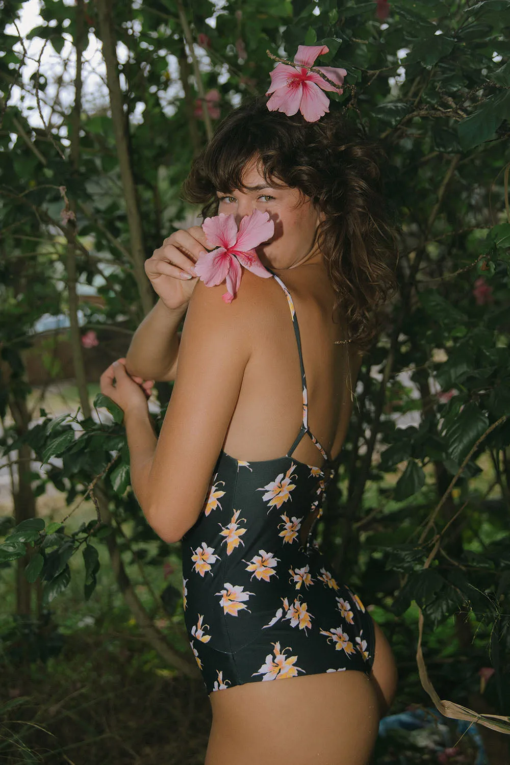ACACIA *EXCLUSIVE* Kokomo One Piece in Black Vintage Aloha