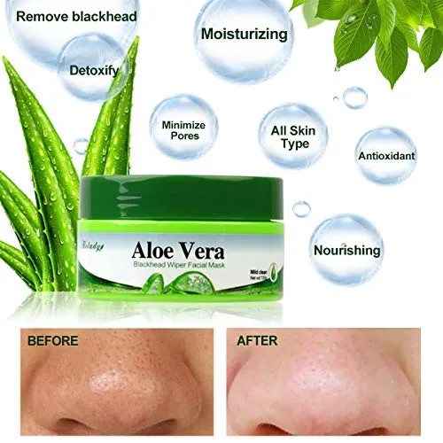 Aloe Vera Peel Off Blackhead Remover Mask-Facial Mask-Peel off Face Masks-Aloe Vera Extract Facial Mask- Oil Control - Facial Moisturizing - Face Whitening - Soothing & Moisture Skin