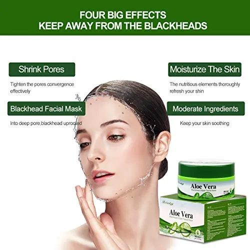 Aloe Vera Peel Off Blackhead Remover Mask-Facial Mask-Peel off Face Masks-Aloe Vera Extract Facial Mask- Oil Control - Facial Moisturizing - Face Whitening - Soothing & Moisture Skin