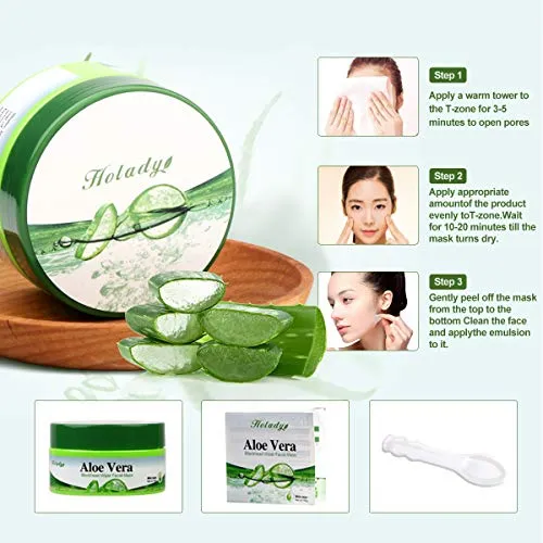 Aloe Vera Peel Off Blackhead Remover Mask-Facial Mask-Peel off Face Masks-Aloe Vera Extract Facial Mask- Oil Control - Facial Moisturizing - Face Whitening - Soothing & Moisture Skin