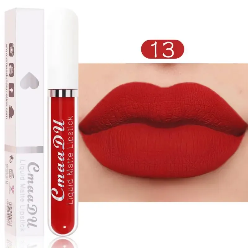 CmaaDu 18 Colors Long Lasting Lip Gloss Matte Velvet Liquid Lipstick Waterproof Moisturizing Lip Makeup Cosmetic TSLM1