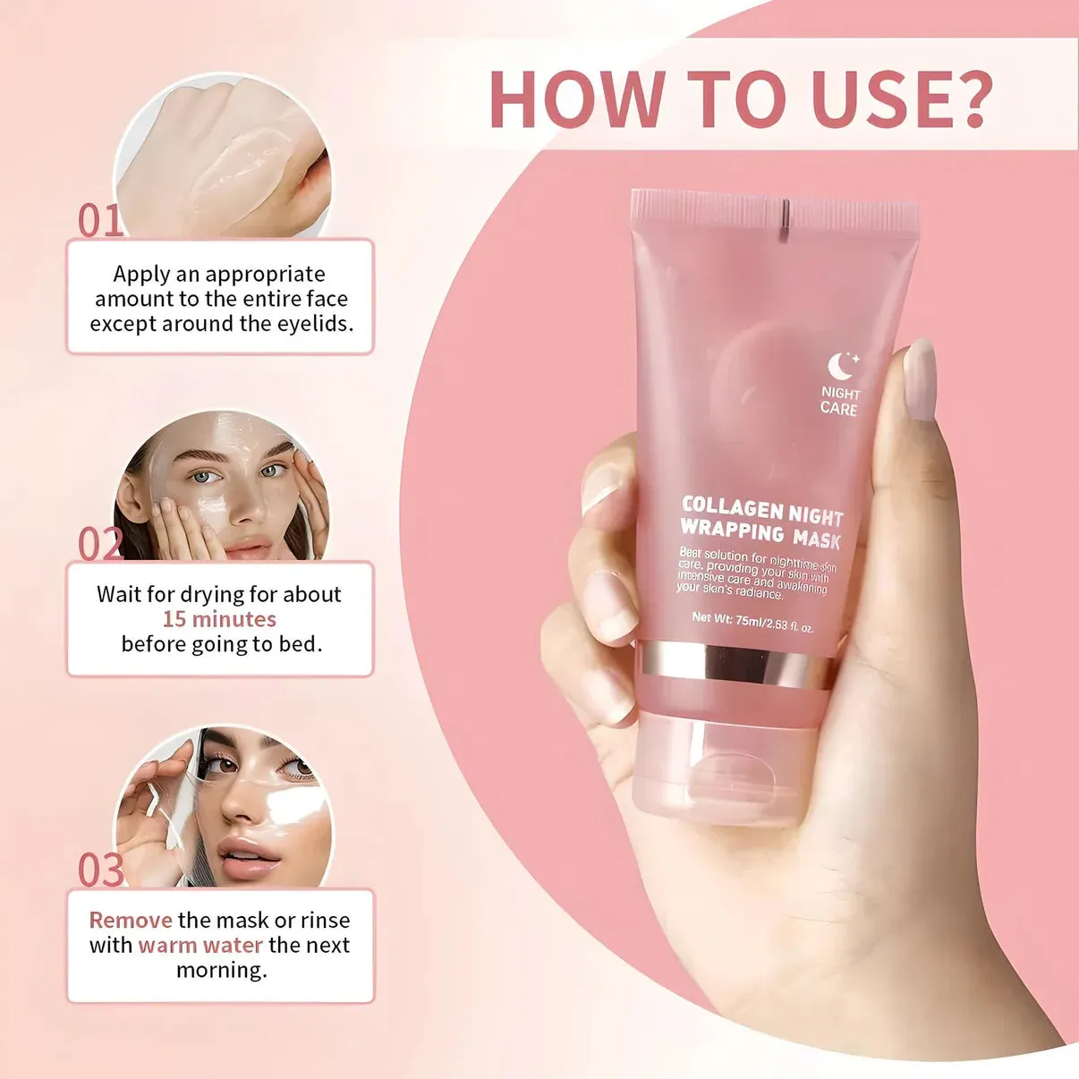 Collagen Night Wrapping Peel Off Mask 