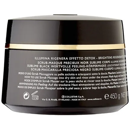 Exfoliating body mask Sublime Black Precious, 450 ml, Collistar