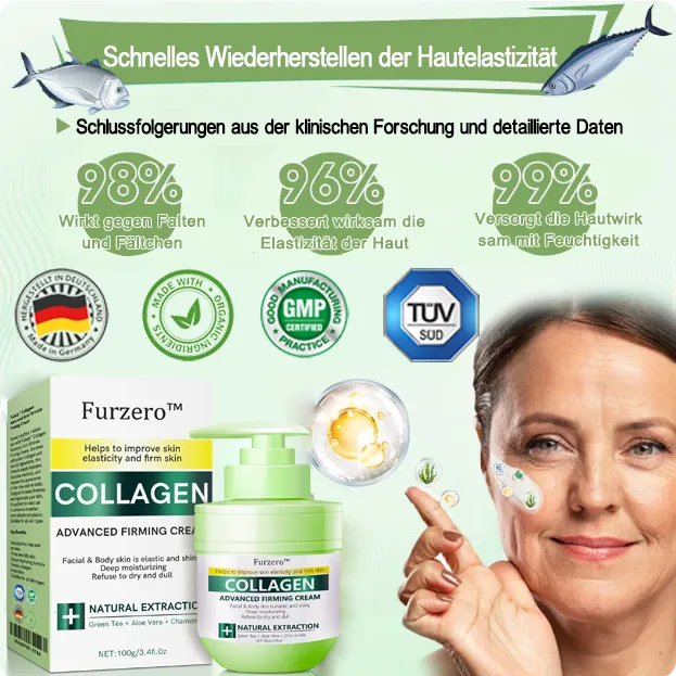 GMP-zertifiziertFurzero Anti-Aging Creme  KollagenFest fr Gesicht & Augen
