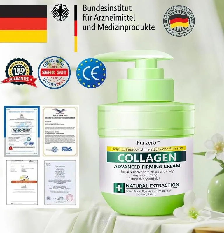 GMP-zertifiziertFurzero Anti-Aging Creme  KollagenFest fr Gesicht & Augen