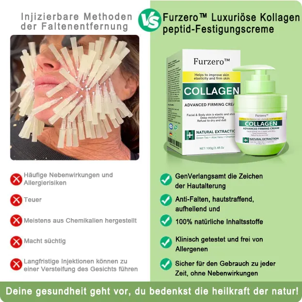GMP-zertifiziertFurzero Anti-Aging Creme  KollagenFest fr Gesicht & Augen