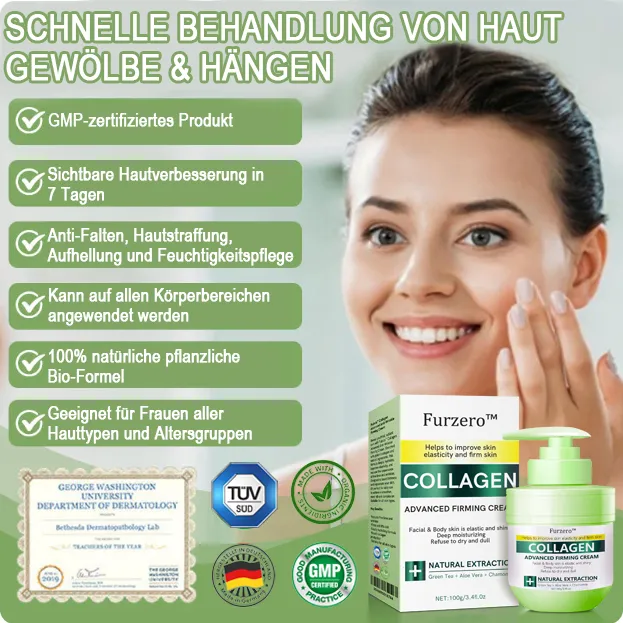 GMP-zertifiziertFurzero Anti-Aging Creme  KollagenFest fr Gesicht & Augen