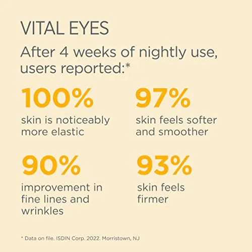 ISDIN Isdinceutics Vital Eyes - Night Eye Cream for Wrinkles Formulated with Melatonin, Cooling Applicator Included