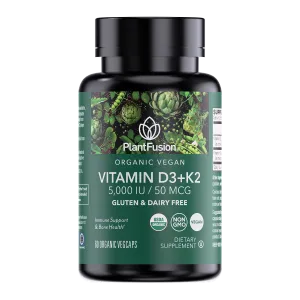Organic Vegan Vitamin D3   K2 - Save 20%