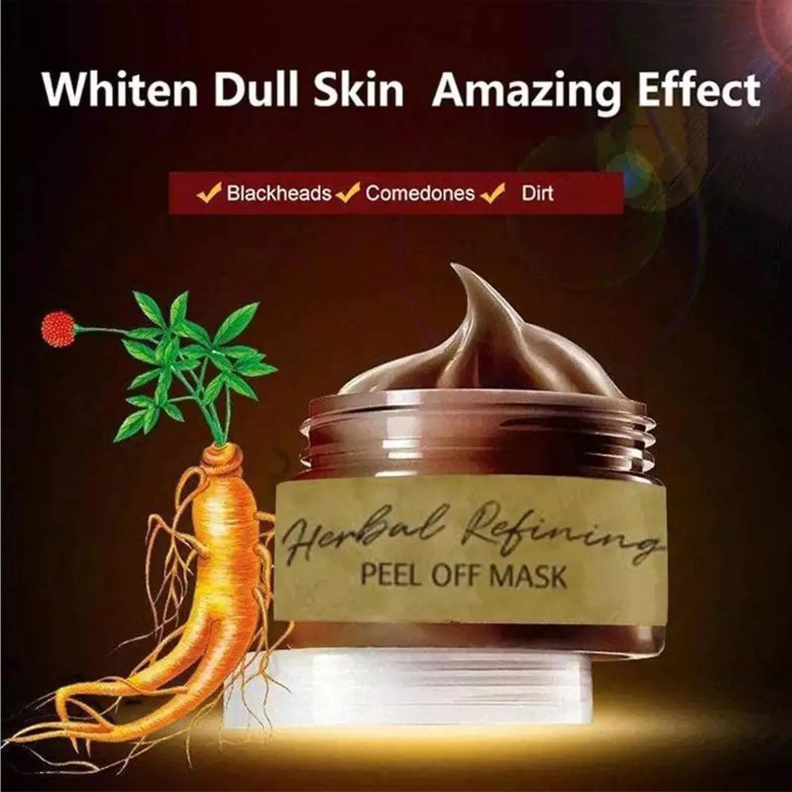 Refining Herbal Peel-Off Facial Mask for Professional Use.