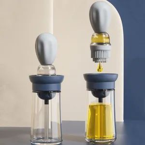 Silicone Oil Bottle Baking Barbecue Grill Oil Brush Dispenser