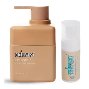 Skinvest Smoothie In-Shower Body Conditioner 150ml   Bye Bye Bumps Exfoliating Mist 50ml, Reduces body acne, long lasting hydration In 1 use, Repairs Skin Bumps & Uneven Texture, For Men & Women