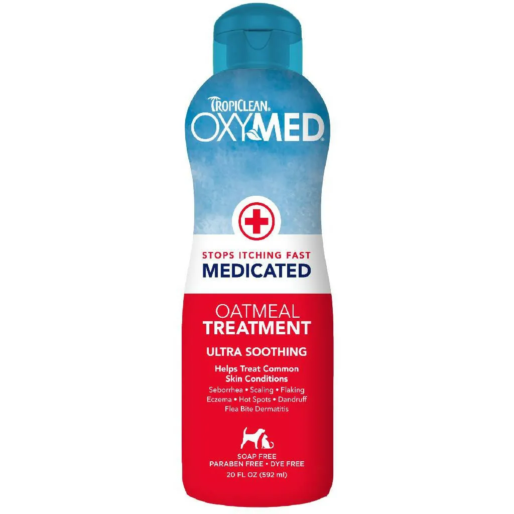 Tropiclean OxyMed Medicated Oatmeal Treatment Soothing Rinse For Pets (20 oz)
