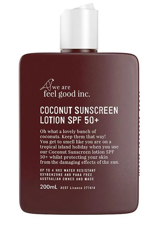 WE ARE FEEL GOOD 200ML 'COCONUT SUNSCREEN' SPF 50 